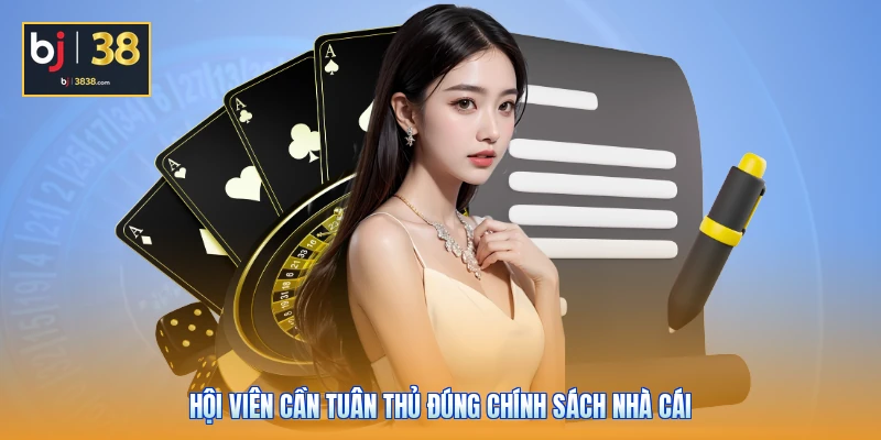 Hội viên cần tuân thủ đúng chính sách nhà cái